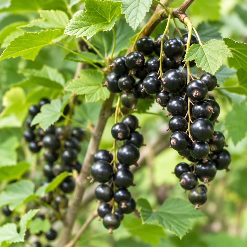 Black Currant growing in a garden (AI-generated illustration)