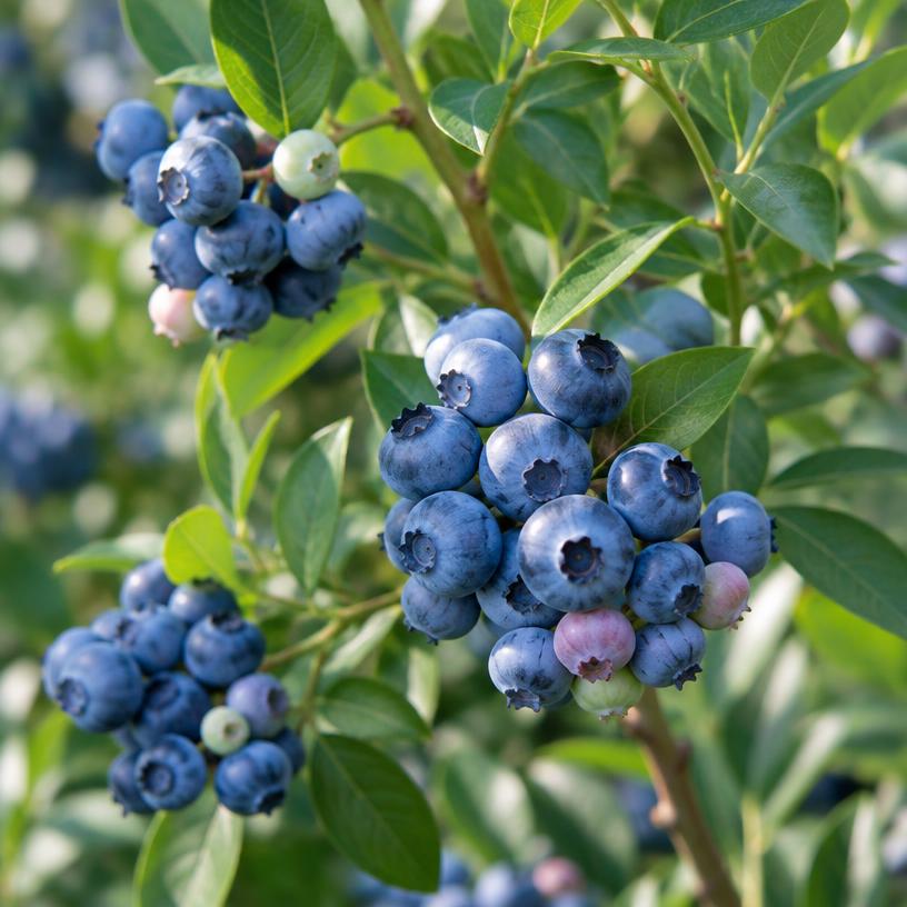 Blueberry growing in a garden (AI-generated illustration)