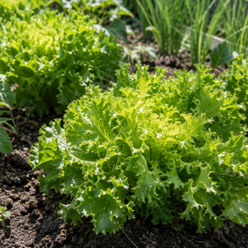 Endive growing in a garden (AI-generated illustration)