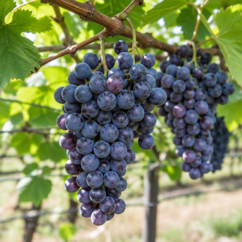 Grape growing in a garden (AI-generated illustration)