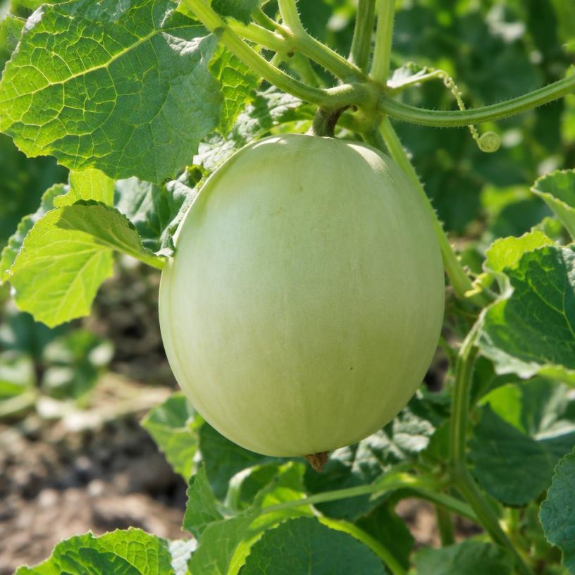 Honeydew growing in a garden (AI-generated illustration)