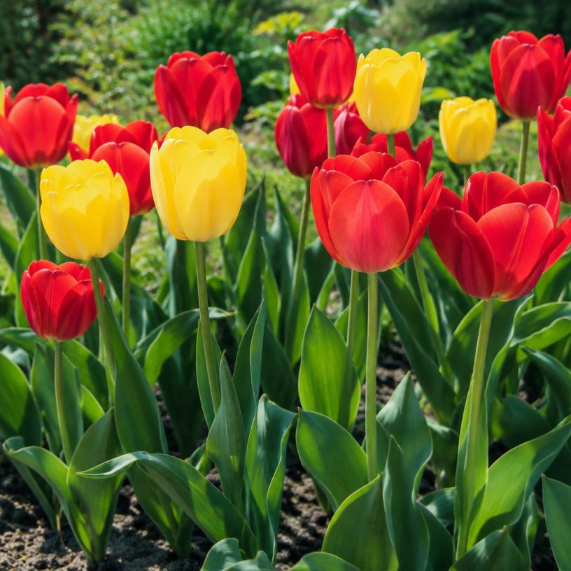 Tulip growing in a garden (AI-generated illustration)